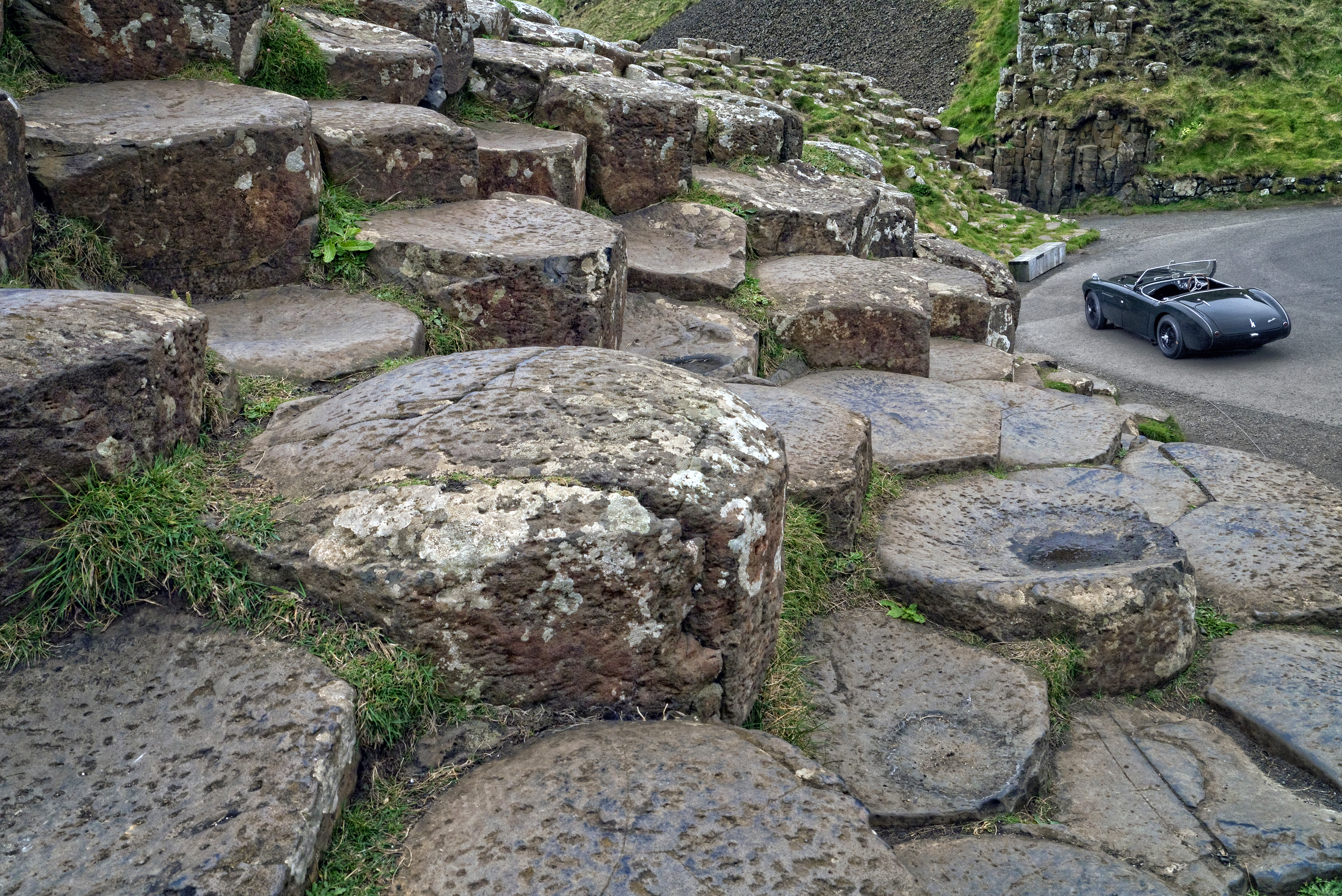 Austin Healey at Giant's Causeway